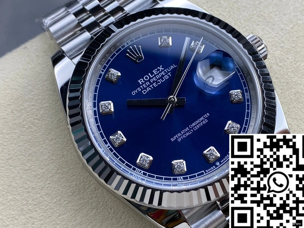 Blue Rolex Factory M126334-0016 Clean Datejust Dial 0305